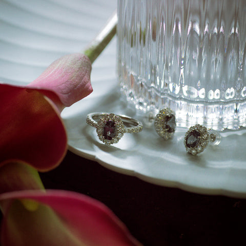 ダイヤモンドヘイロー・グレースピネルリング