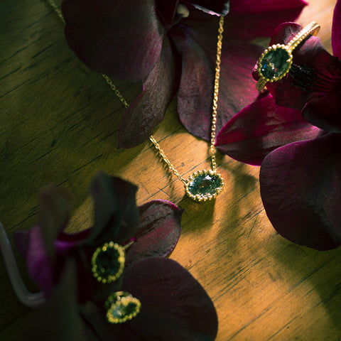 YGキャビアグレースピネルピアス/イヤリング