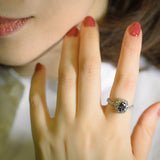 ダイヤモンドヘイロー・グレースピネルリング